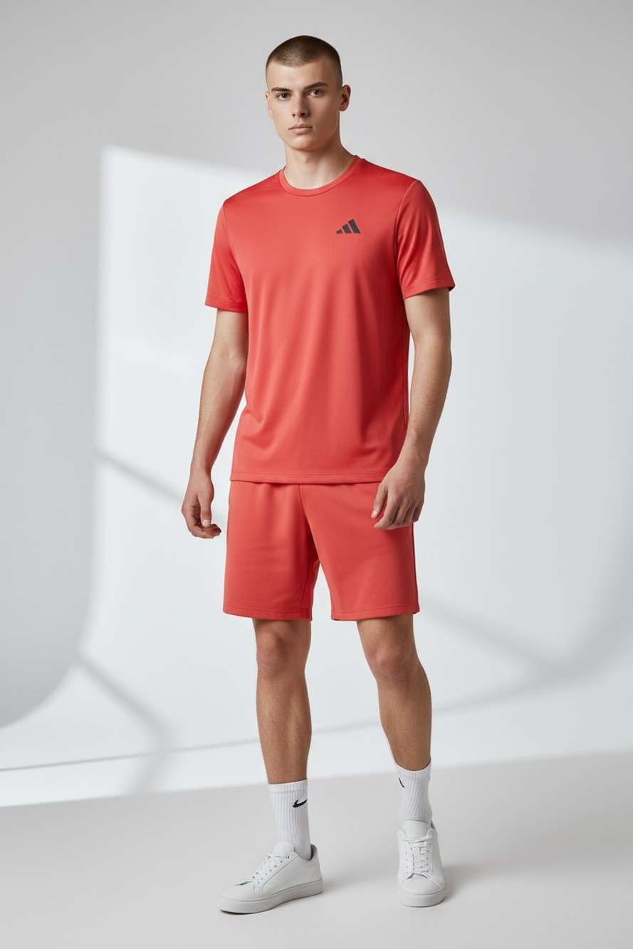 Adidas Men's D4T Int. Training T-Shirt Pure Ruby Red Size Large New with Tags